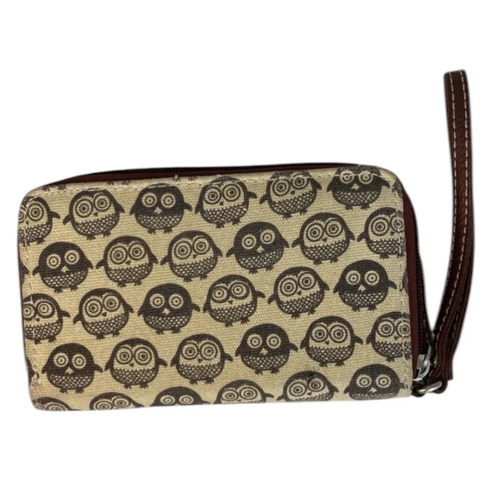 UNIONBAY Owl & Paisley Wallet Wristlet
